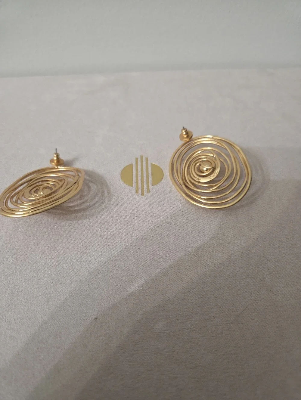 EDNA Khoi  Gold Spiral Statement Earrings